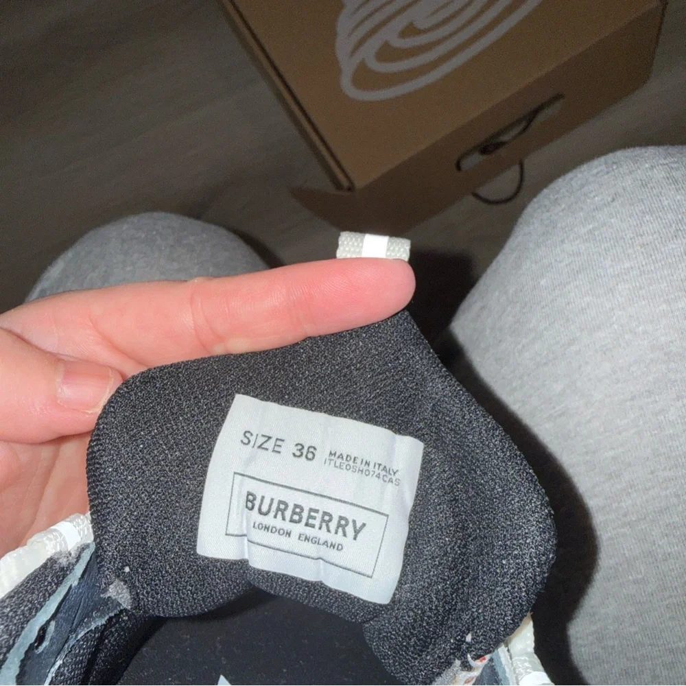 Burberry White and Black Women's Sneakers - Picture 10 of 13